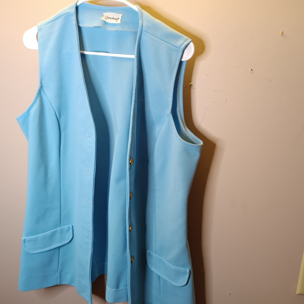 Blue Sleeveless Women's Jacket